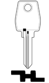 Ersatzschlüssel für EuroLocks Zylinderschlösser (EU11S)